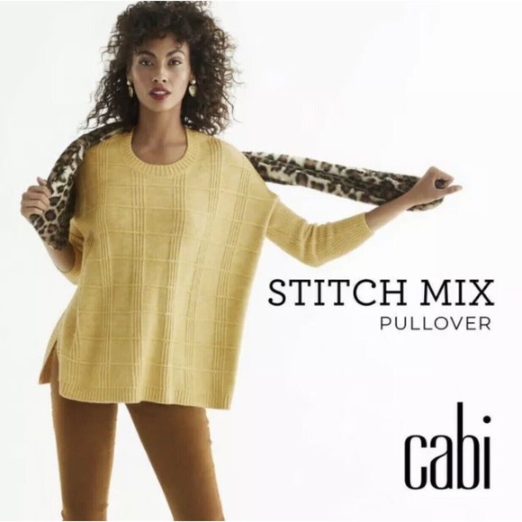 CAbi Sweaters - Cabi Stitch Mix Pullover Sweater Small Women’s Yellow 4039